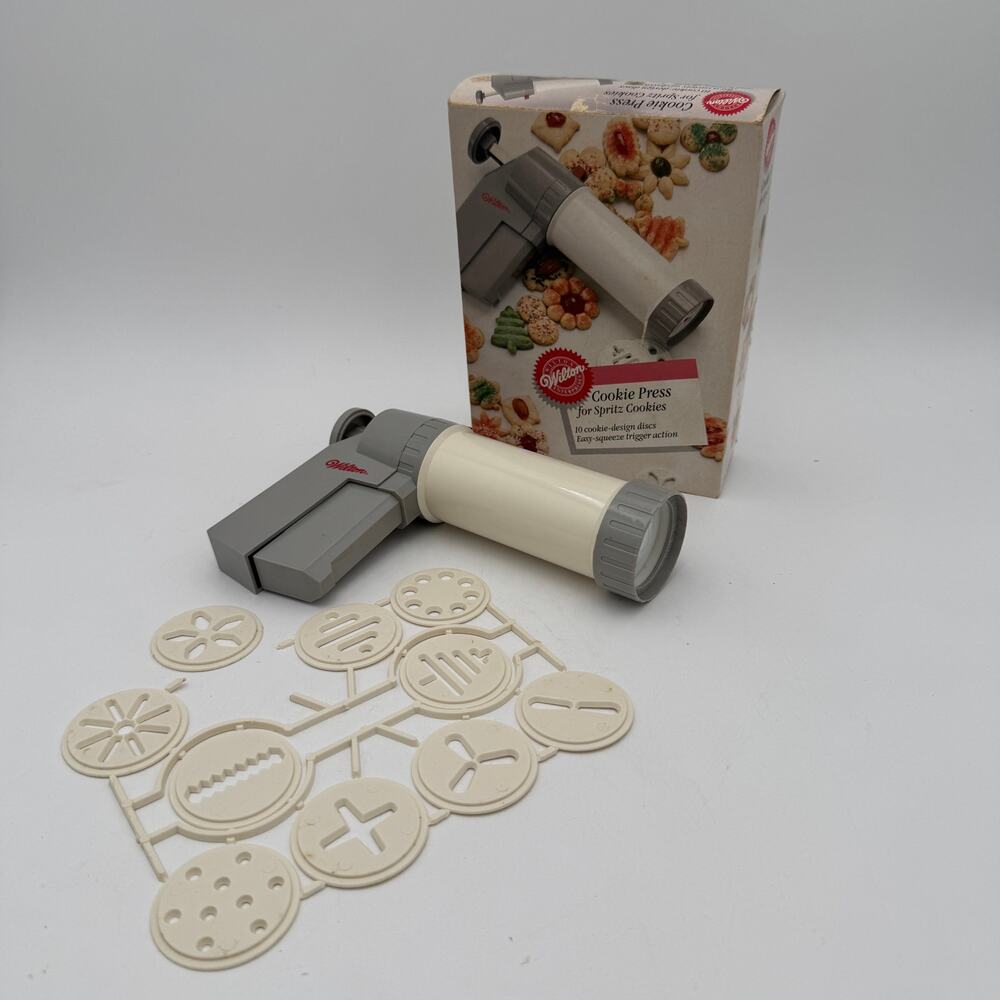 Vintage Wilton Cookie Press for Spritz Cookies, 1988